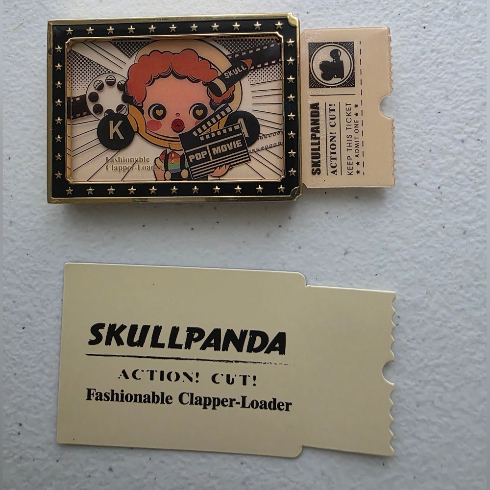 Pop Mart Skullpanda Action! Cut! Series Fridge Magnet-Fashionable Clapper-Loader